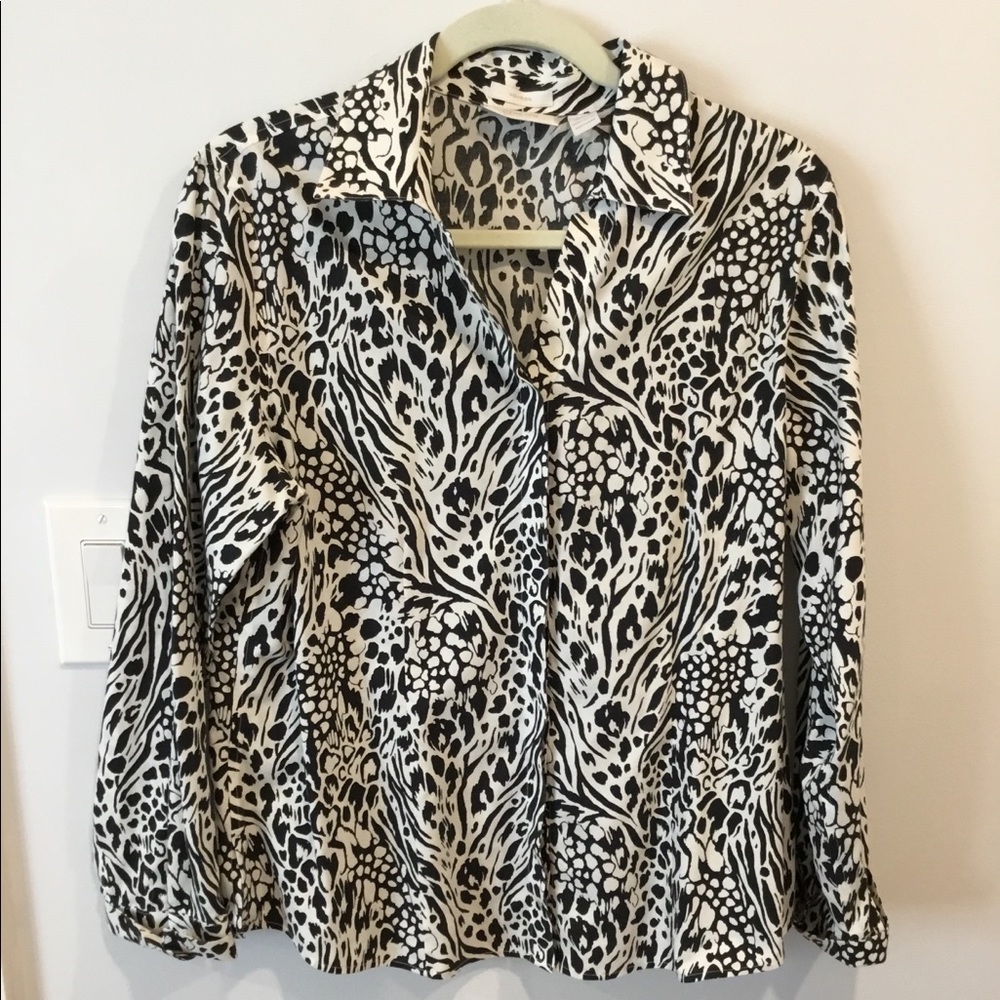 Chico animal print button down
